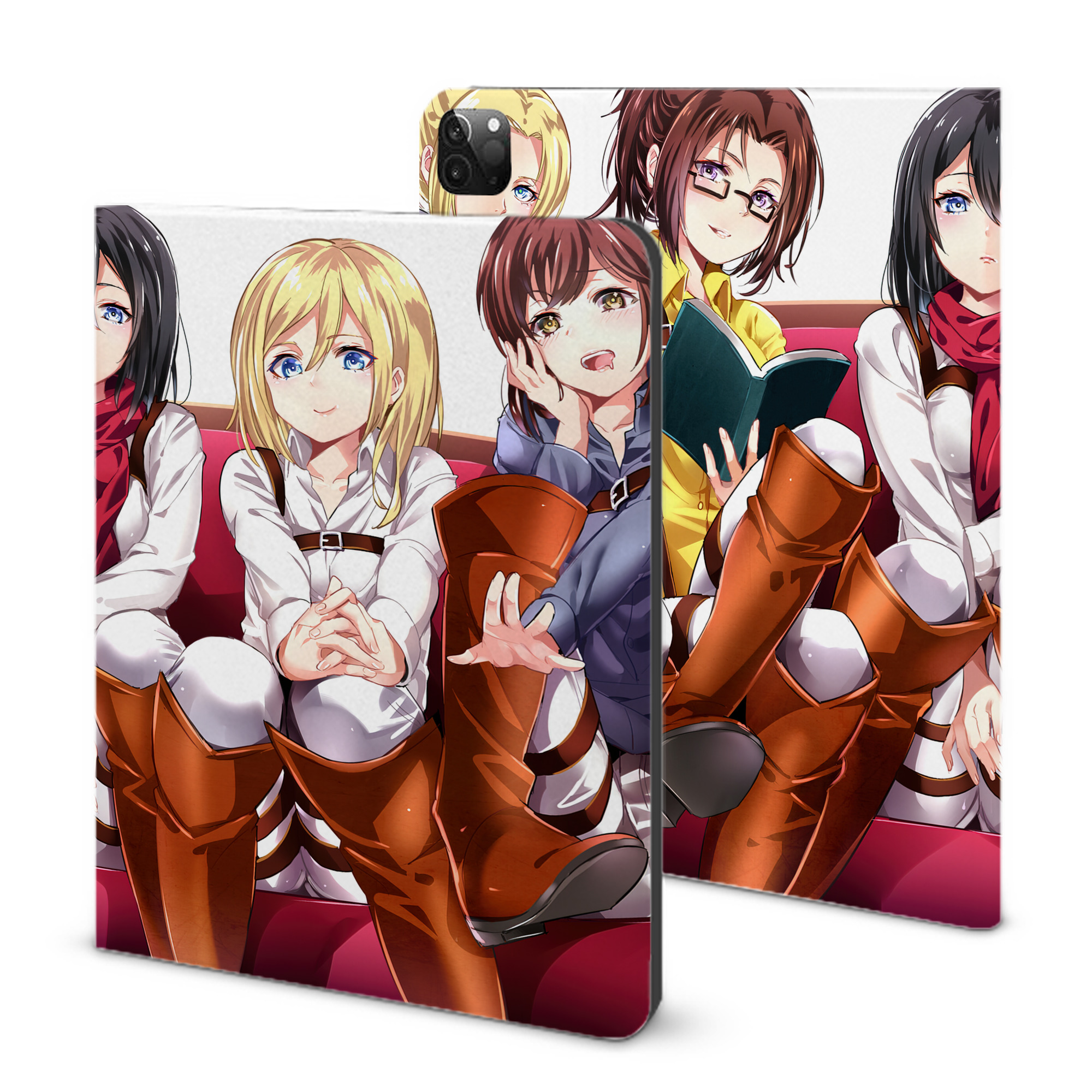 （画像用） 進撃の巨人 Attack on Titan IPadケース ペンホルダー付き ブックスタイルデザイン